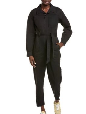 NWT Darling Black Utility Jumpsuit with Collar and Front Zip
